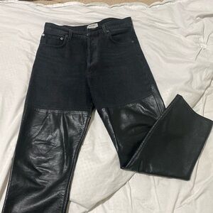 Agolde 90s Pinch Waist Jean Half Leather